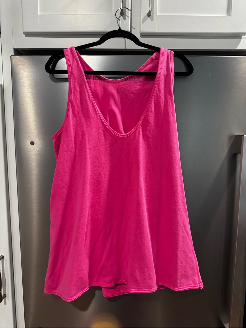 Women's Pink Tank Top Dress- Classic Scoop Neck